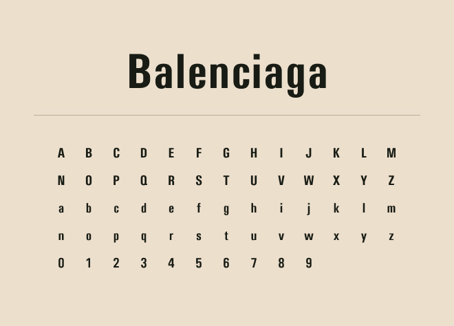 Balenciaga Font