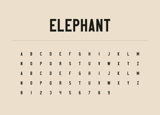 Elephant Font