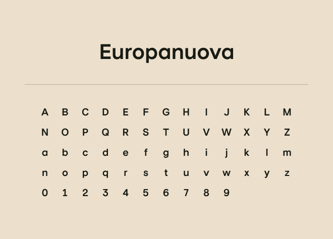 Europanuova Font