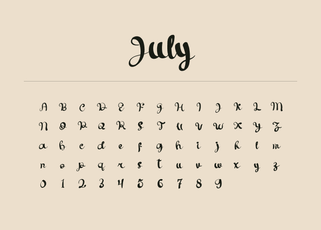 July Font