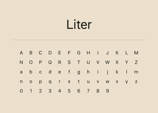 Liter Font