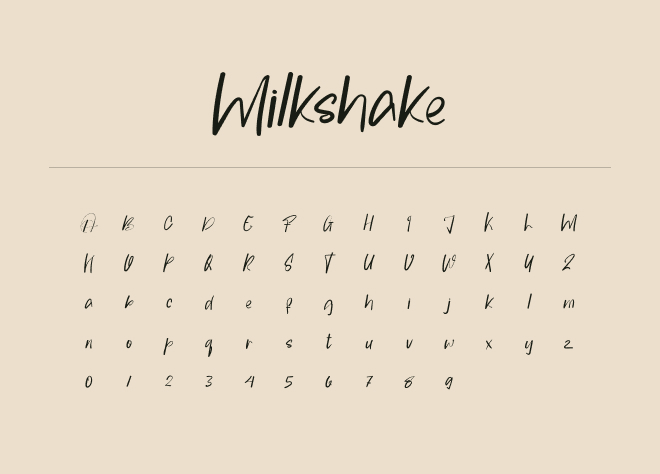 Milkshake Font