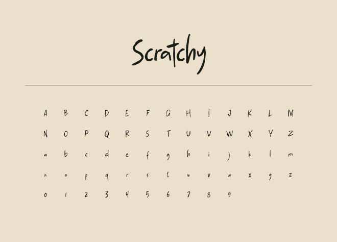 Scratchy Font