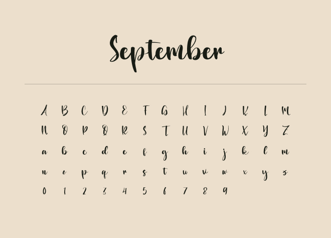 September Font
