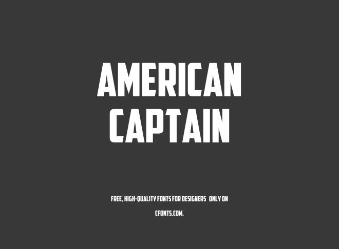 American Captain Font