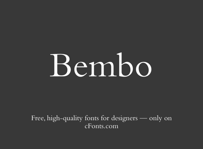 Bembo Font