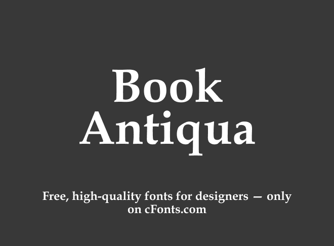 Book Antiqua Font