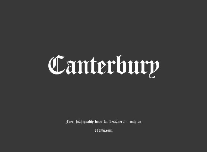 Canterbury Font