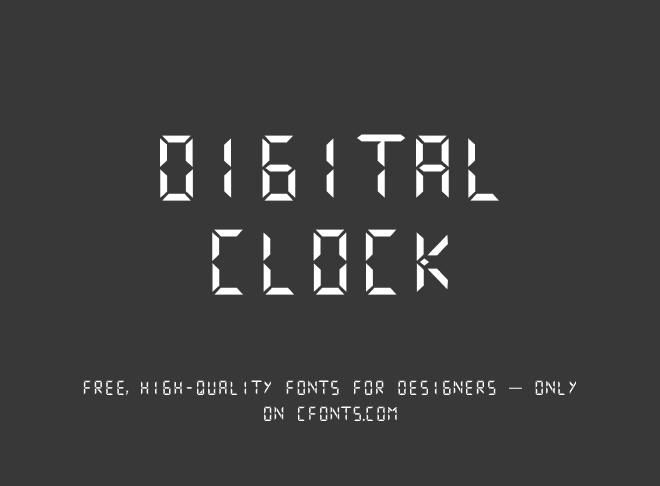 Digital Clock Font