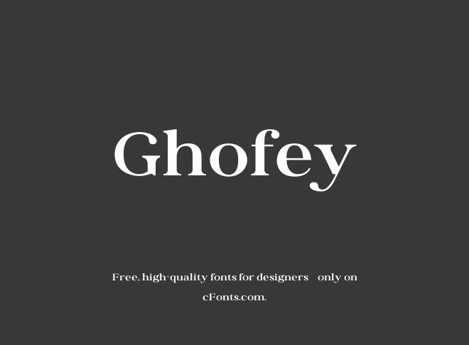Ghofey Font