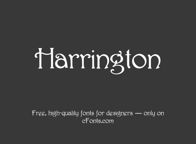 Harrington Font
