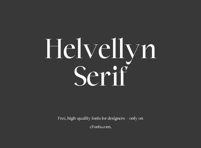 Helvellyn Serif Font