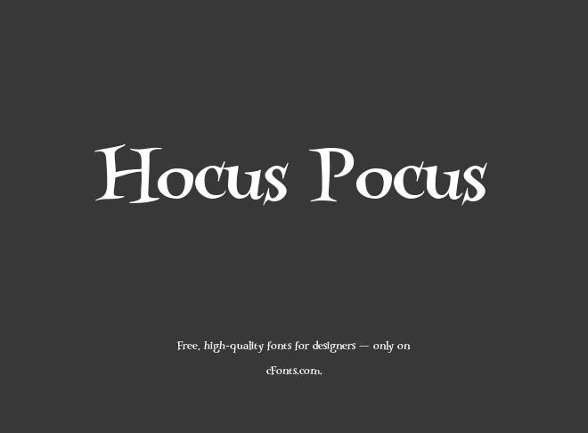Hocus Pocus Font