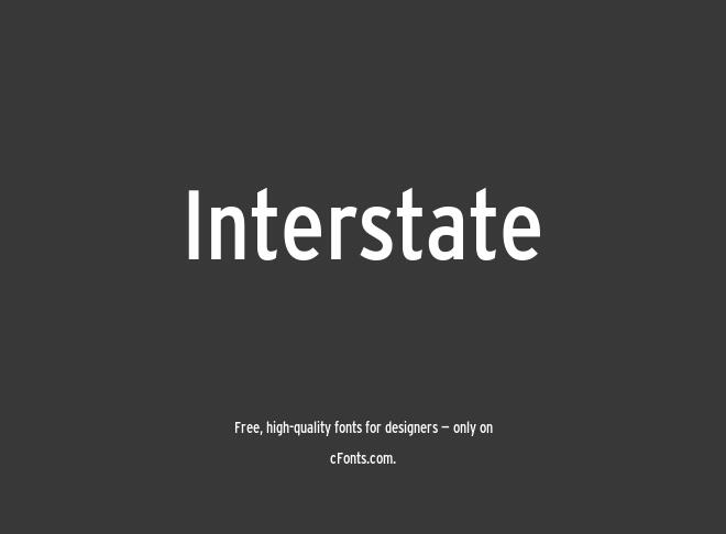 Interstate Font