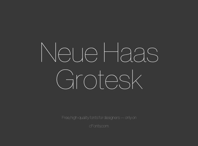 Neue Haas Grotesk Font