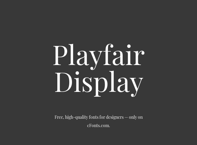 Playfair Display Font