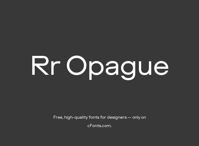 Rr Opague Font Family