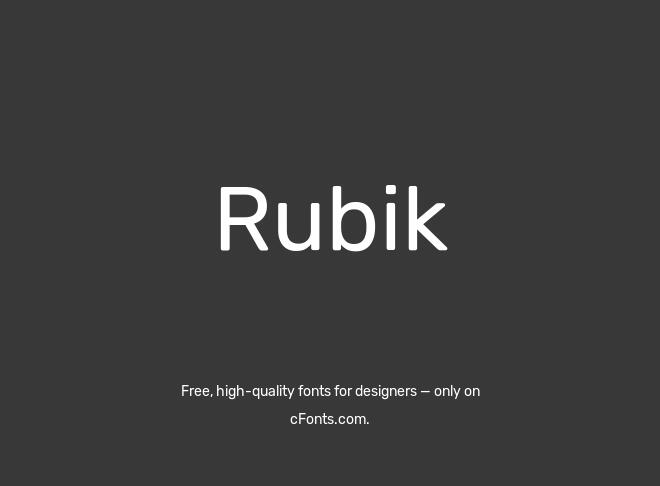 Rubik Font
