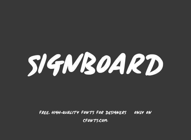 Signboard Font
