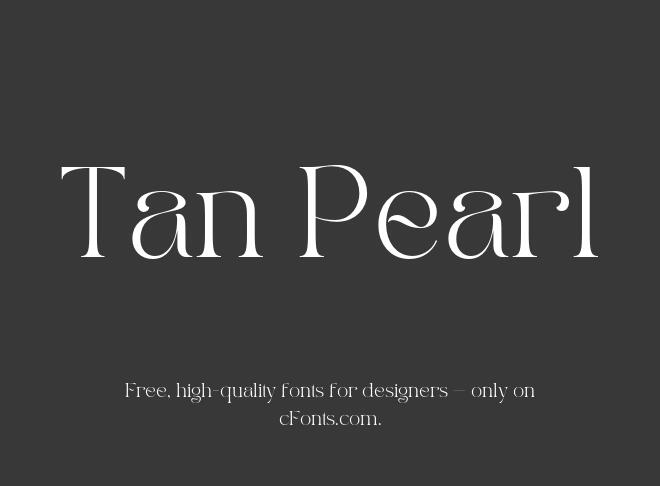 Tan Pearl Font