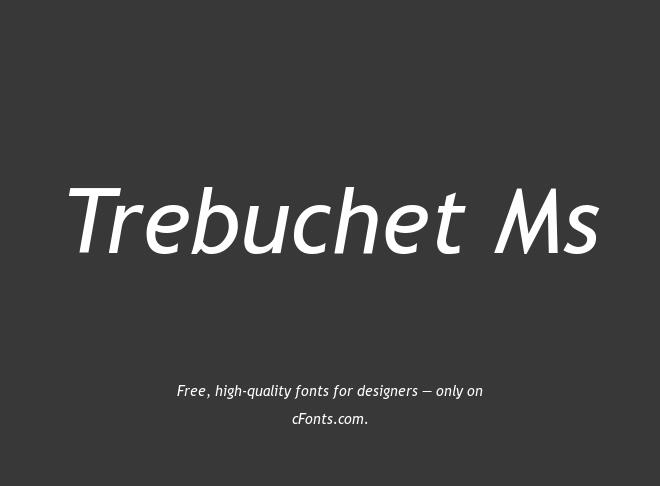 Trebuchet Ms Font