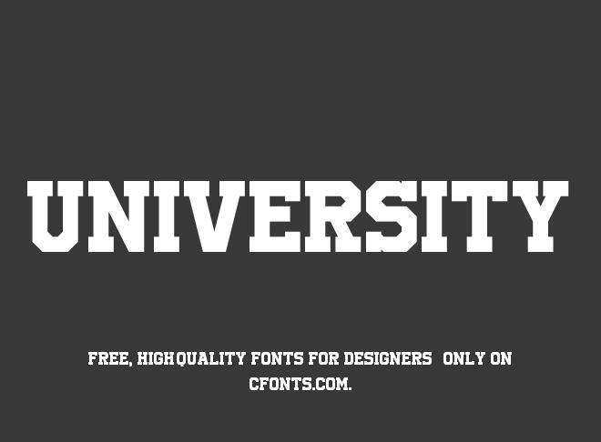 University Font